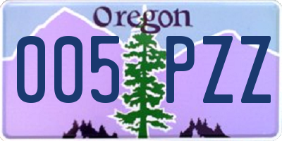 OR license plate 005PZZ