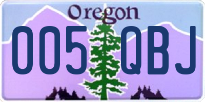 OR license plate 005QBJ