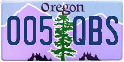 OR license plate 005QBS