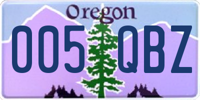 OR license plate 005QBZ