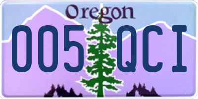 OR license plate 005QCI