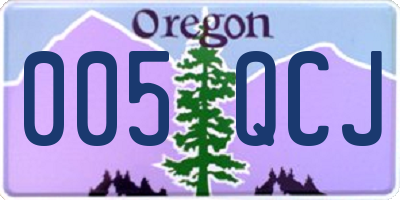 OR license plate 005QCJ