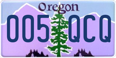 OR license plate 005QCQ