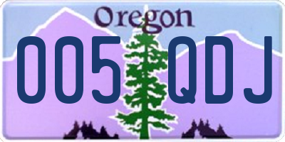OR license plate 005QDJ