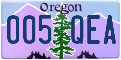 OR license plate 005QEA