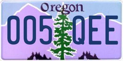 OR license plate 005QEE