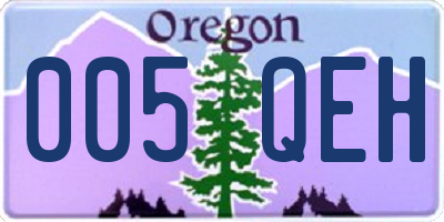 OR license plate 005QEH