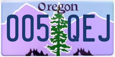 OR license plate 005QEJ