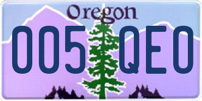 OR license plate 005QEO