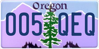 OR license plate 005QEQ