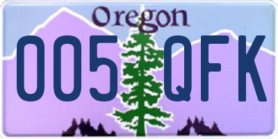 OR license plate 005QFK