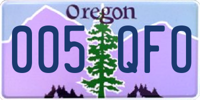 OR license plate 005QFO