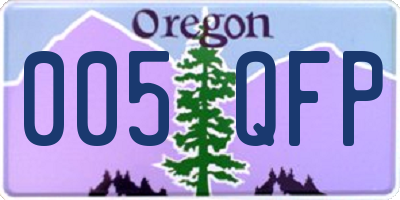 OR license plate 005QFP