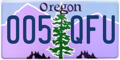 OR license plate 005QFU