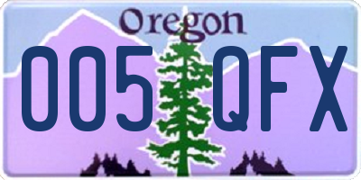 OR license plate 005QFX