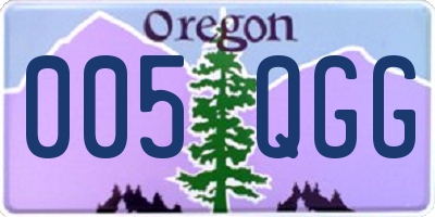 OR license plate 005QGG