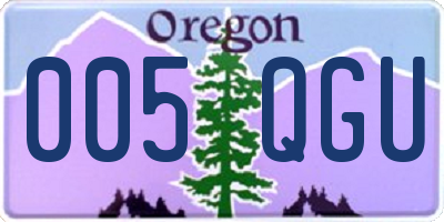 OR license plate 005QGU