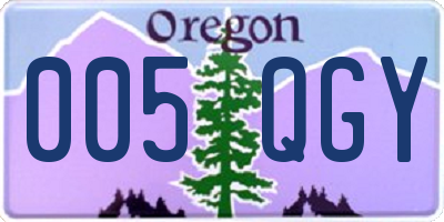 OR license plate 005QGY