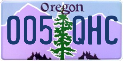 OR license plate 005QHC
