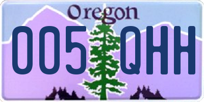 OR license plate 005QHH