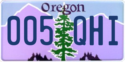 OR license plate 005QHI