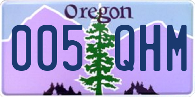 OR license plate 005QHM