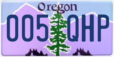 OR license plate 005QHP