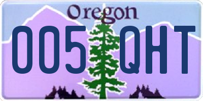 OR license plate 005QHT