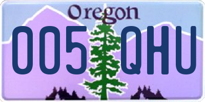 OR license plate 005QHU