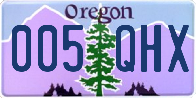 OR license plate 005QHX