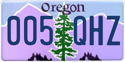 OR license plate 005QHZ