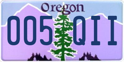 OR license plate 005QII