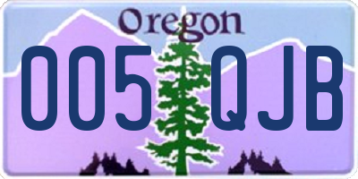 OR license plate 005QJB