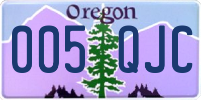 OR license plate 005QJC