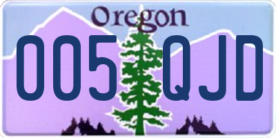 OR license plate 005QJD