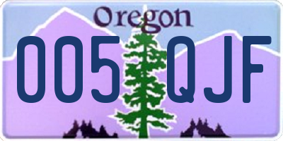 OR license plate 005QJF