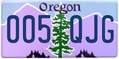 OR license plate 005QJG