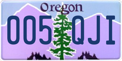 OR license plate 005QJI