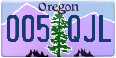 OR license plate 005QJL