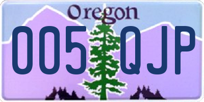 OR license plate 005QJP