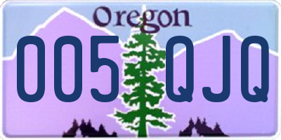 OR license plate 005QJQ