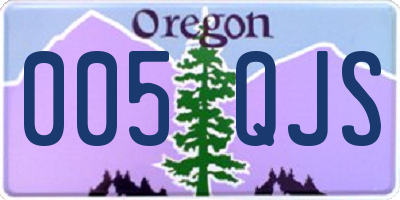 OR license plate 005QJS