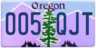 OR license plate 005QJT