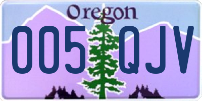 OR license plate 005QJV
