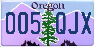 OR license plate 005QJX