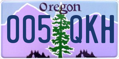OR license plate 005QKH