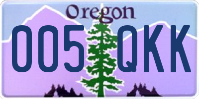 OR license plate 005QKK