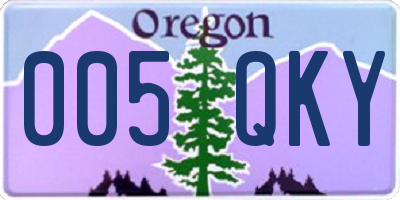 OR license plate 005QKY