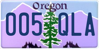 OR license plate 005QLA
