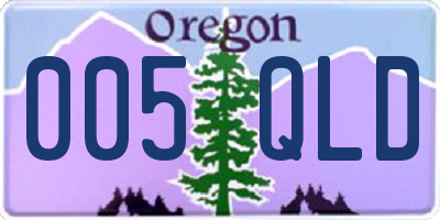 OR license plate 005QLD